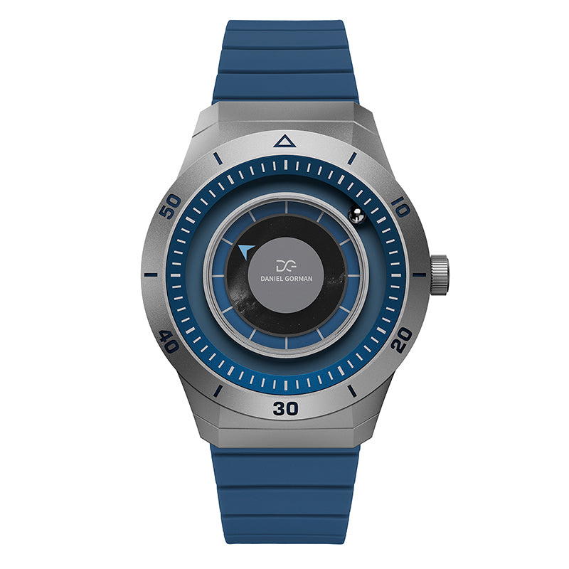 Daniel Gorman Sparkling Galaxy Series Quartz Gravity 2077 watch featuring a cosmic galaxy-inspired design with futuristic aesthetics.