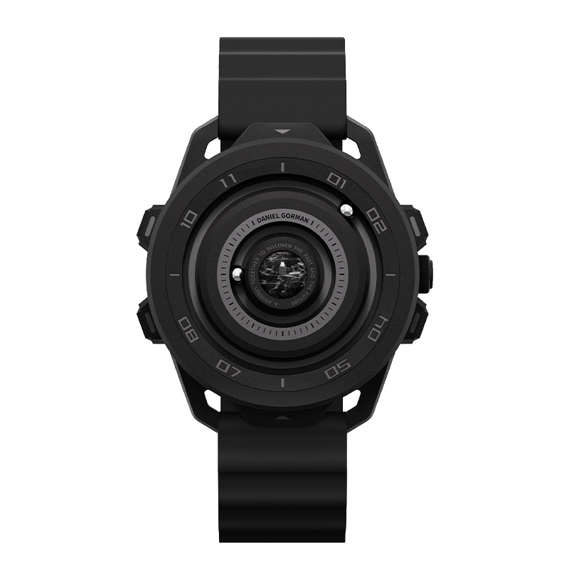 Daniel Gorman Planet Series Quartz Gravity watch featuring orbital lume design and futuristic planetary-inspired aesthetics.