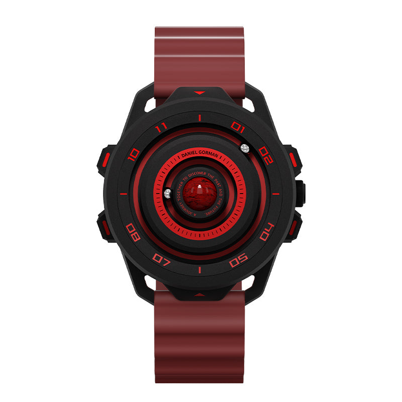 Daniel Gorman Planet Series Quartz Gravity watch featuring orbital lume design and futuristic planetary-inspired aesthetics.
