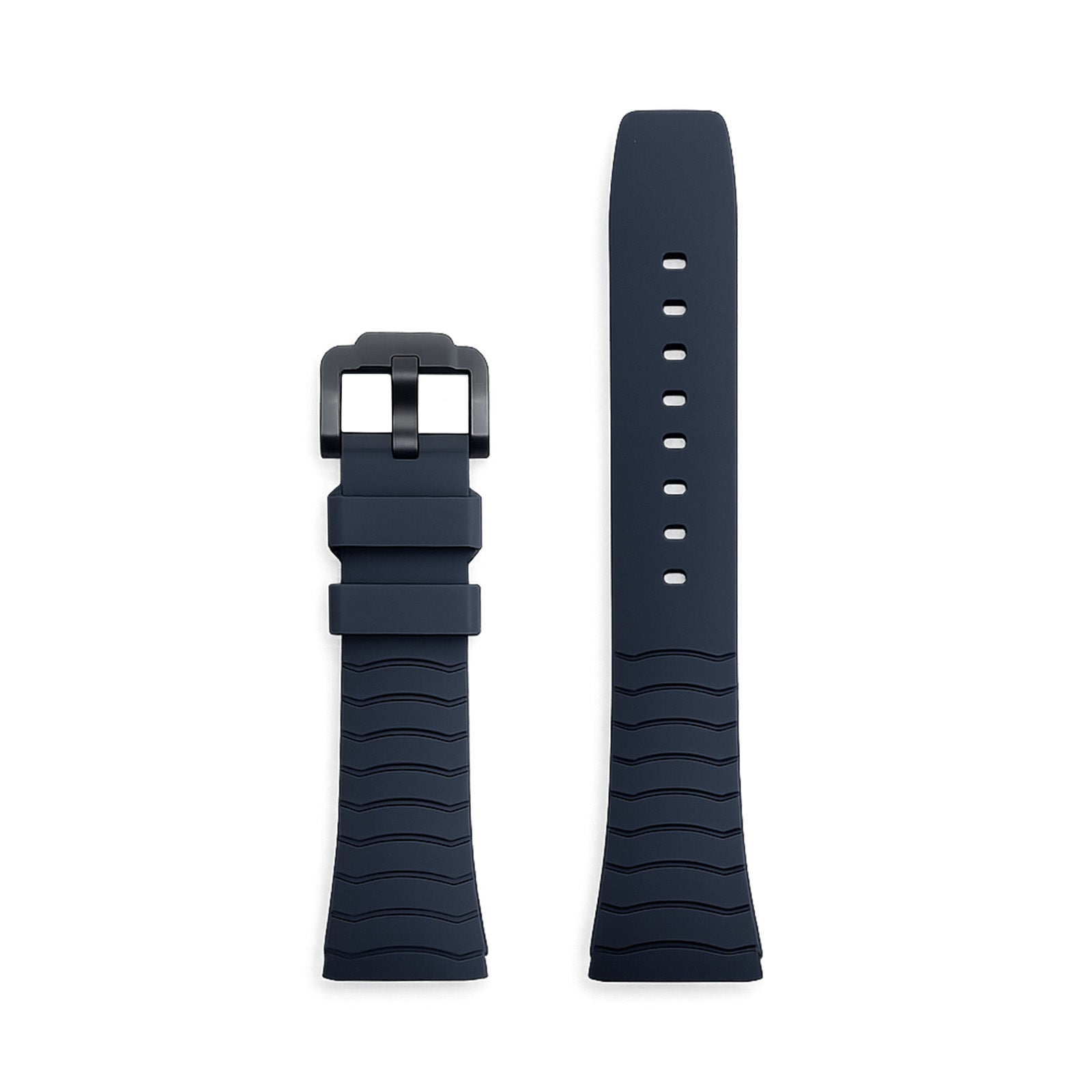 Black interchangeable watch strap for Daniel Gorman DG8127, showcasing a modular design for easy customization.