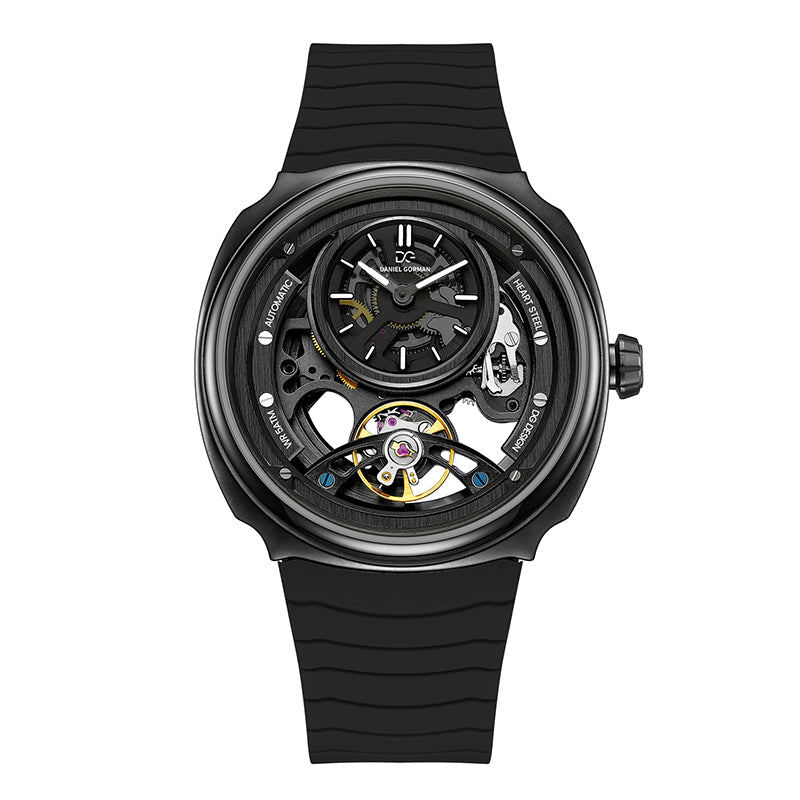 Daniel Gorman DG8127.KK mechanical watch front view featuring a luminous dial and stainless steel case design.