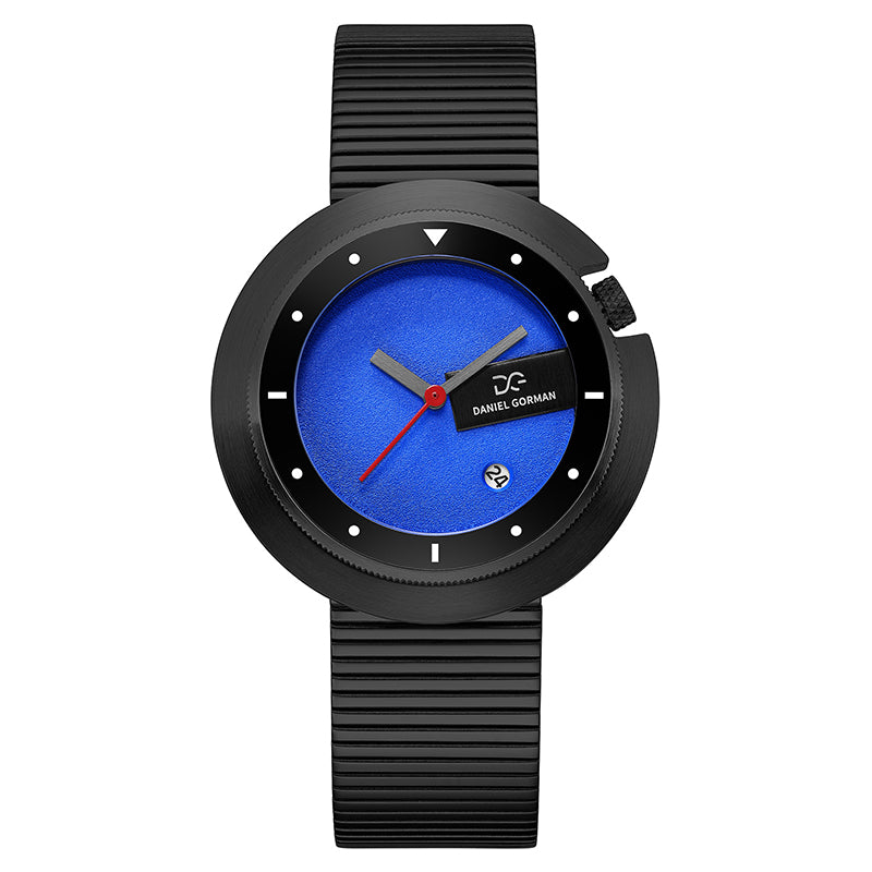 Daniel Gorman Grit Geometry Milan quartz watch featuring a minimalist geometric design with interchangeable dial system and refined modern aesthetics.