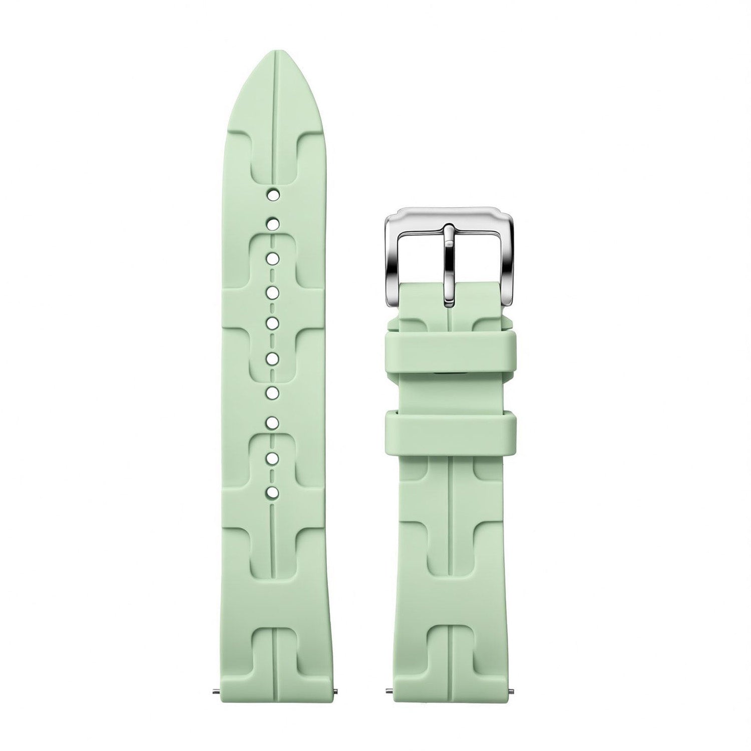 Green interchangeable watch strap for Daniel Gorman DG0120, showcasing a modular design for easy customization.