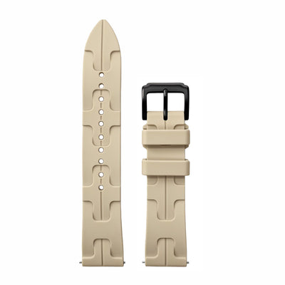 Khaki interchangeable watch strap for Daniel Gorman DG0120, showcasing a modular design for easy customization.