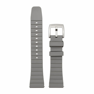 Gray interchangeable watch strap for Daniel Gorman DG0131, showcasing a modular design for easy customization.