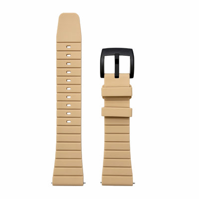Khaki interchangeable watch strap for Daniel Gorman DG0131, showcasing a modular design for easy customization.