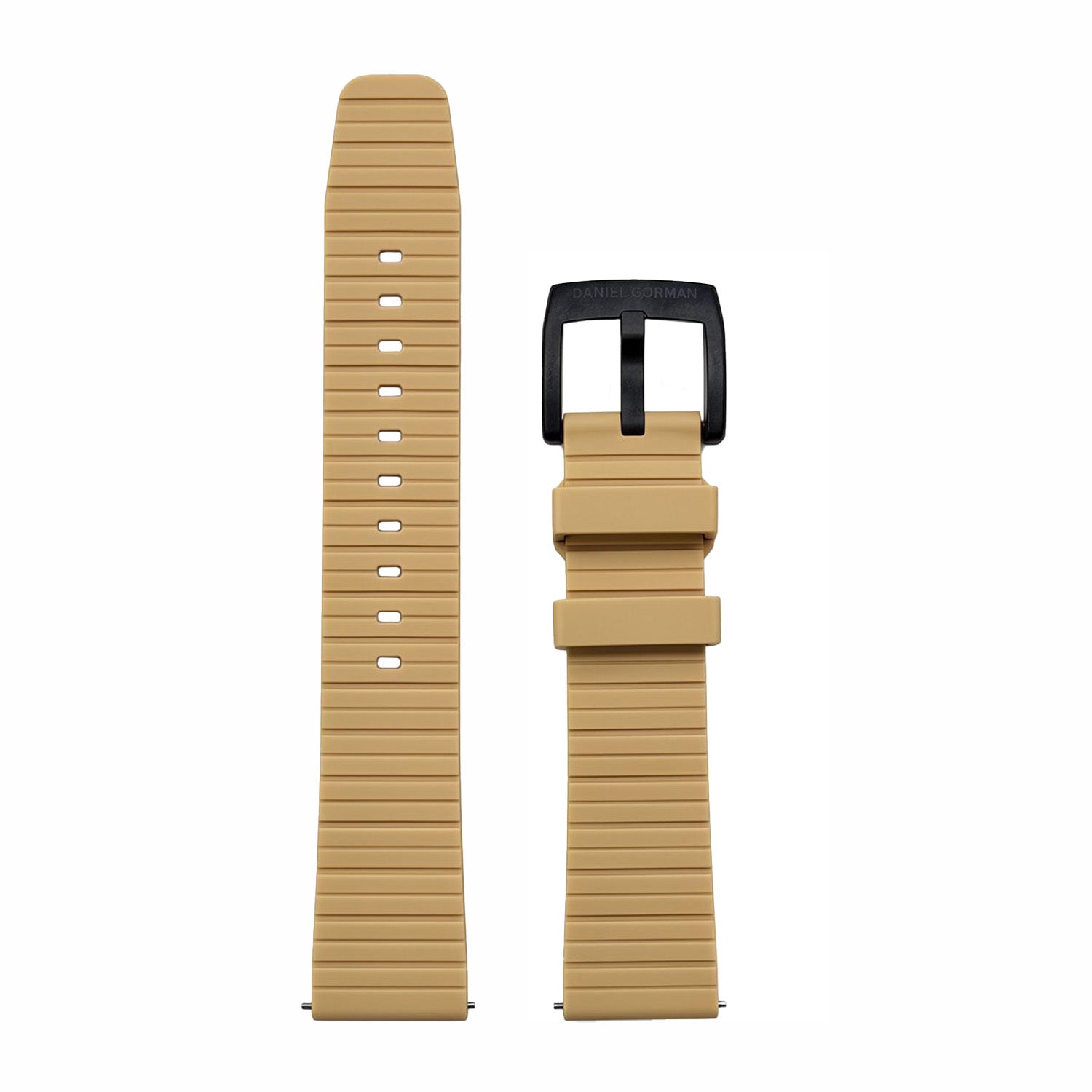Khaki interchangeable watch strap for Daniel Gorman DG0132, highlighting customizable design and versatile styling options.