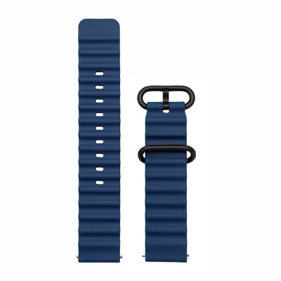 Blue interchangeable watch strap for Daniel Gorman DG0525, showcasing a modular design for easy customization.