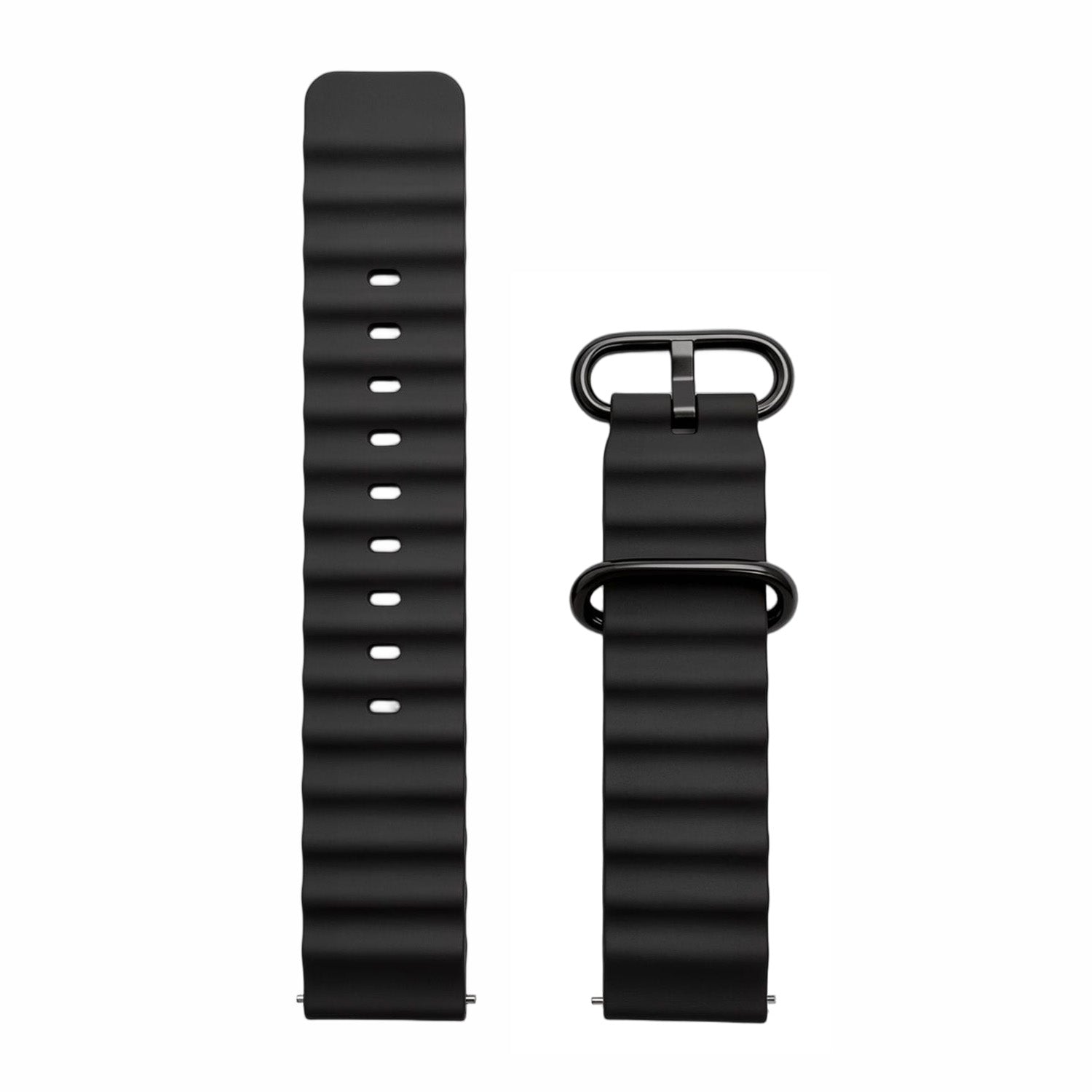 Black interchangeable watch strap for Daniel Gorman DG0788, showcasing a modular design for easy customization.