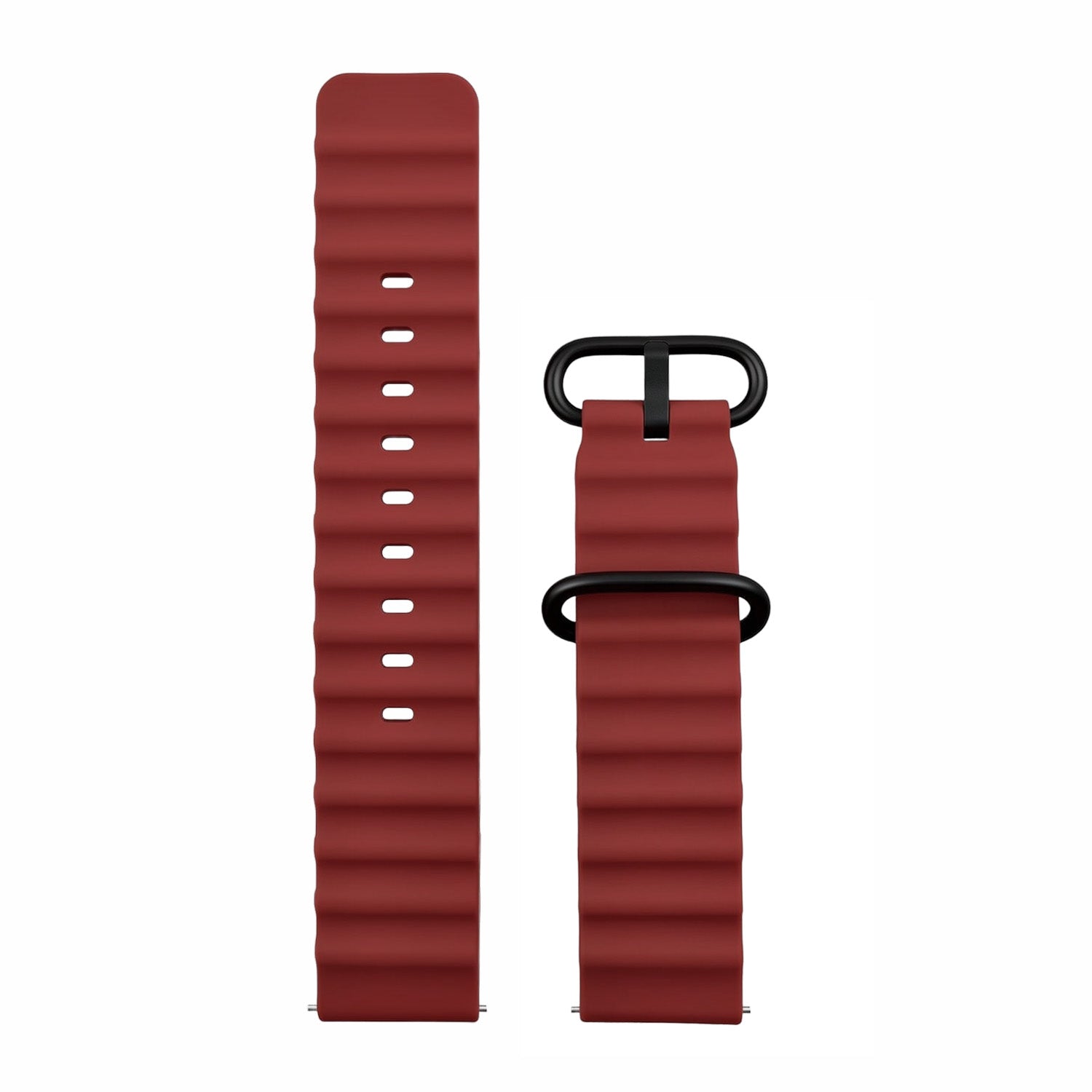 Red interchangeable watch strap for Daniel Gorman DG0788, showcasing a modular design for easy customization.
