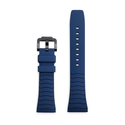 Blue interchangeable watch strap for Daniel Gorman DG8127, showcasing a modular design for easy customization.
