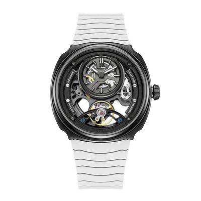 Daniel Gorman DG8127.SK mechanical watch front view featuring a luminous dial and stainless steel case design.