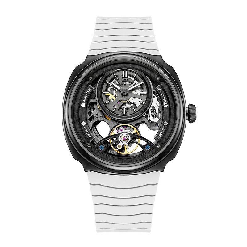 Daniel Gorman DG8127.SK mechanical watch front view featuring a luminous dial and stainless steel case design.