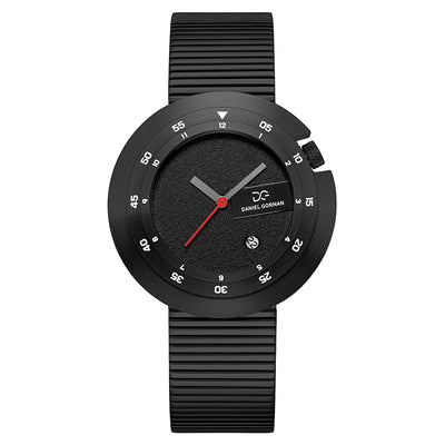 Daniel Gorman Grit Geometry Milan quartz watch featuring a minimalist geometric design with interchangeable dial system and refined modern aesthetics.
