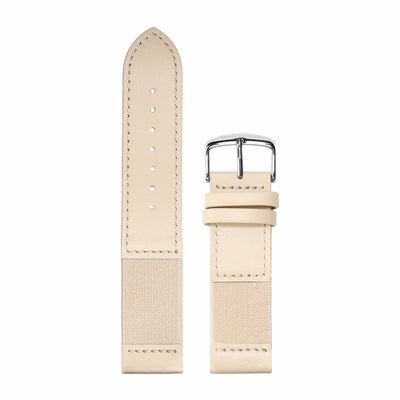 Off-white interchangeable watch strap for Daniel Gorman DGY000, showcasing a modular design for easy customization.